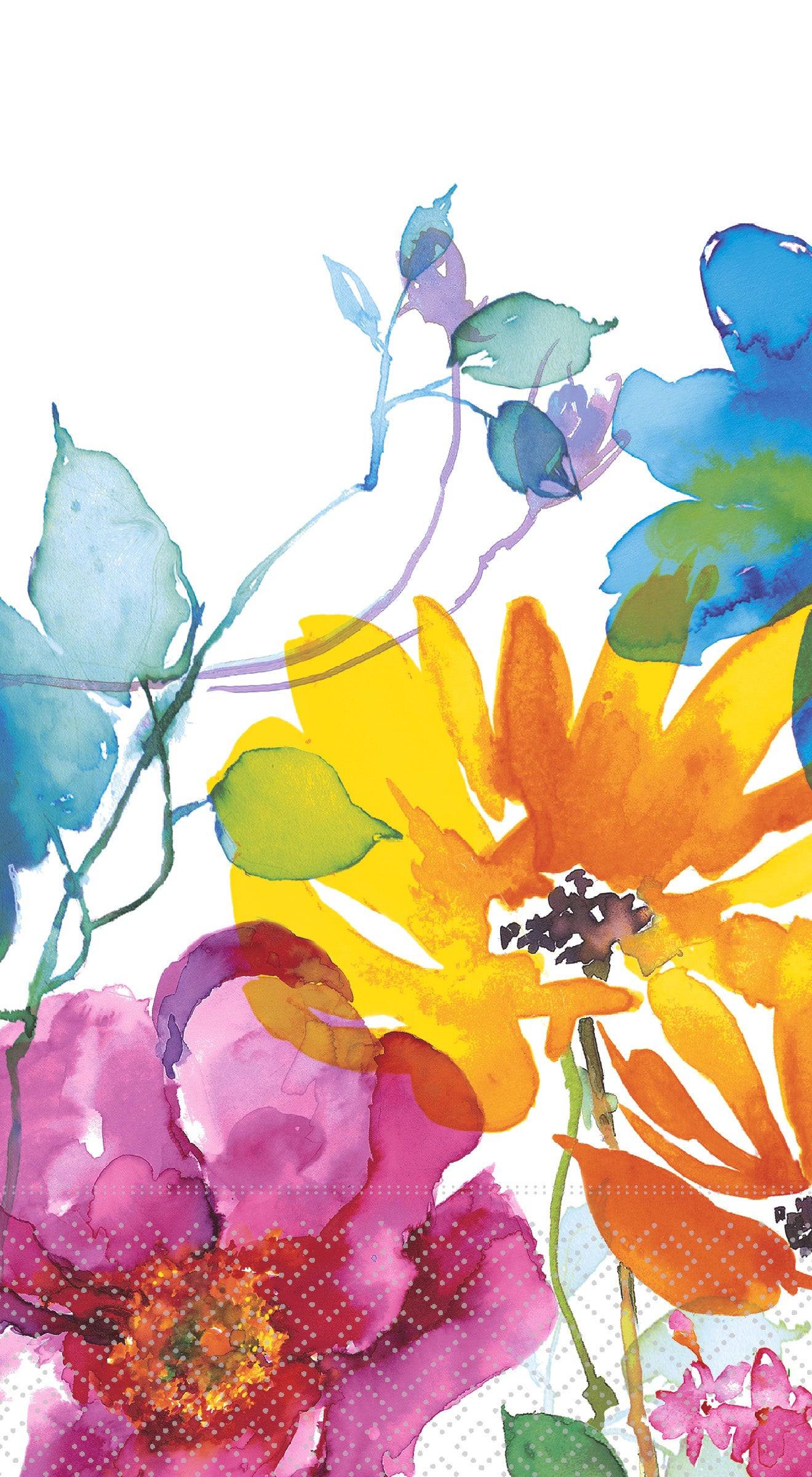 Primary Floral Guest Towel