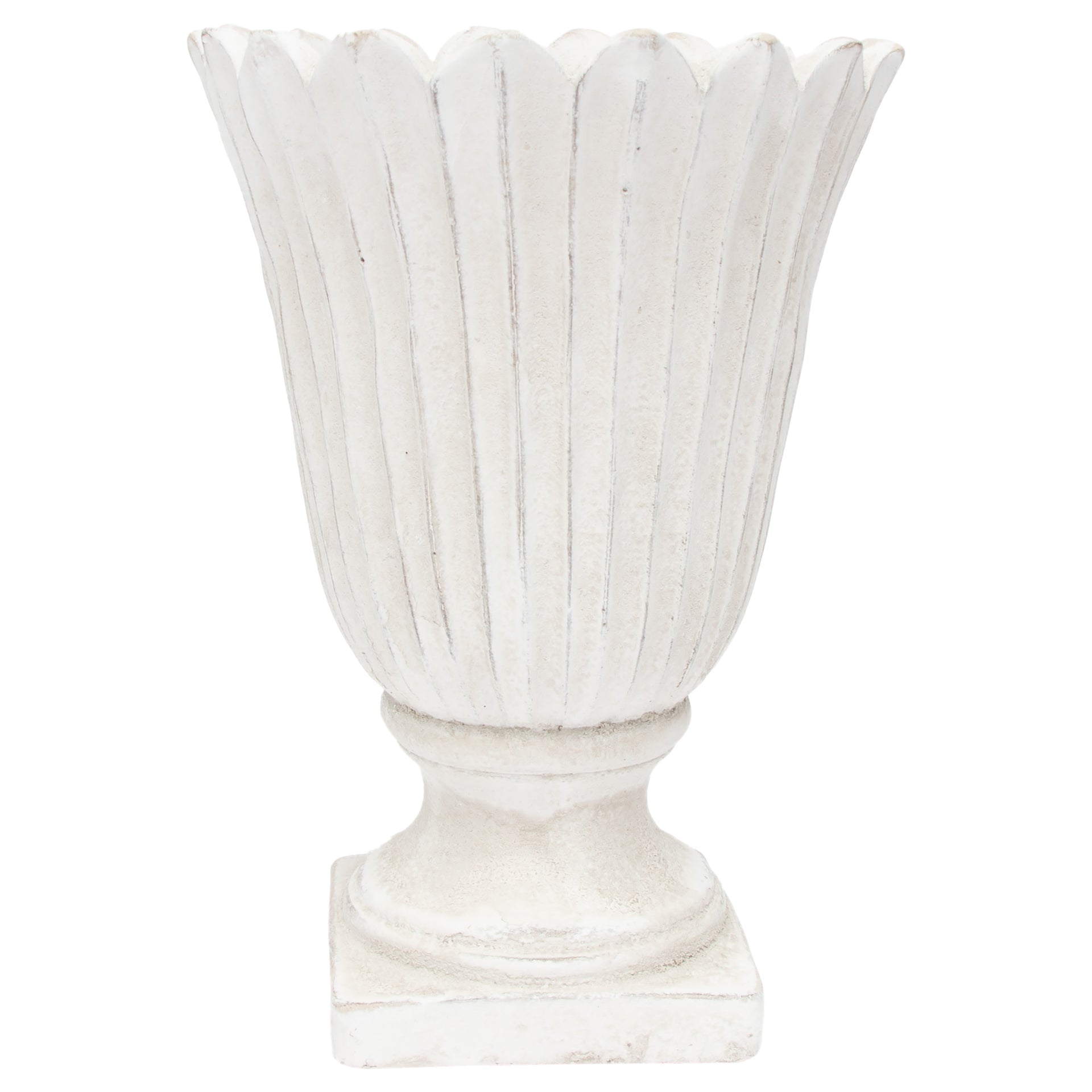 Scallop Cement Planter Small