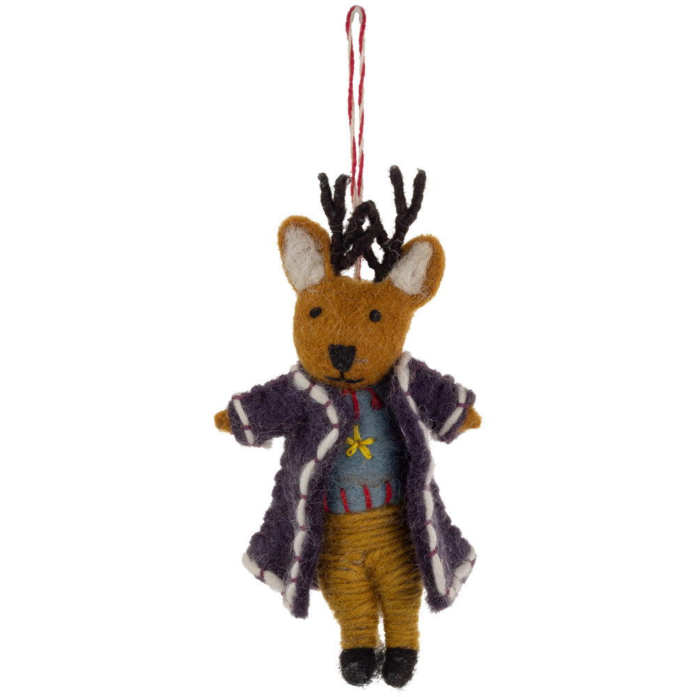 Deer Prince Ornament felt