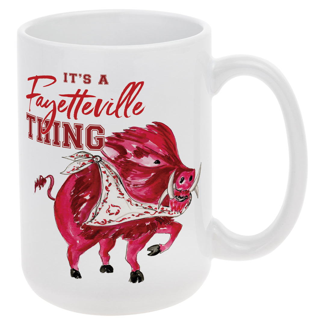 White Boar Mug