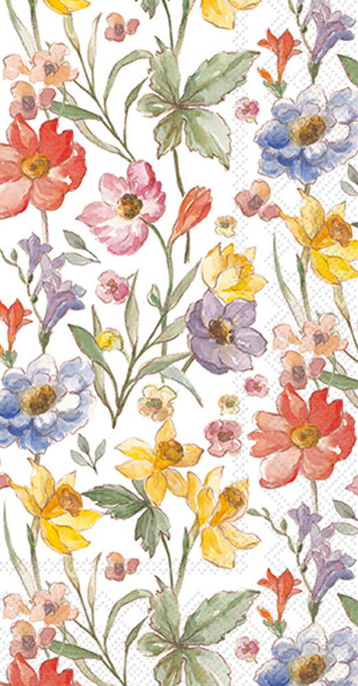 Soft Flowers Guest Towel Cream