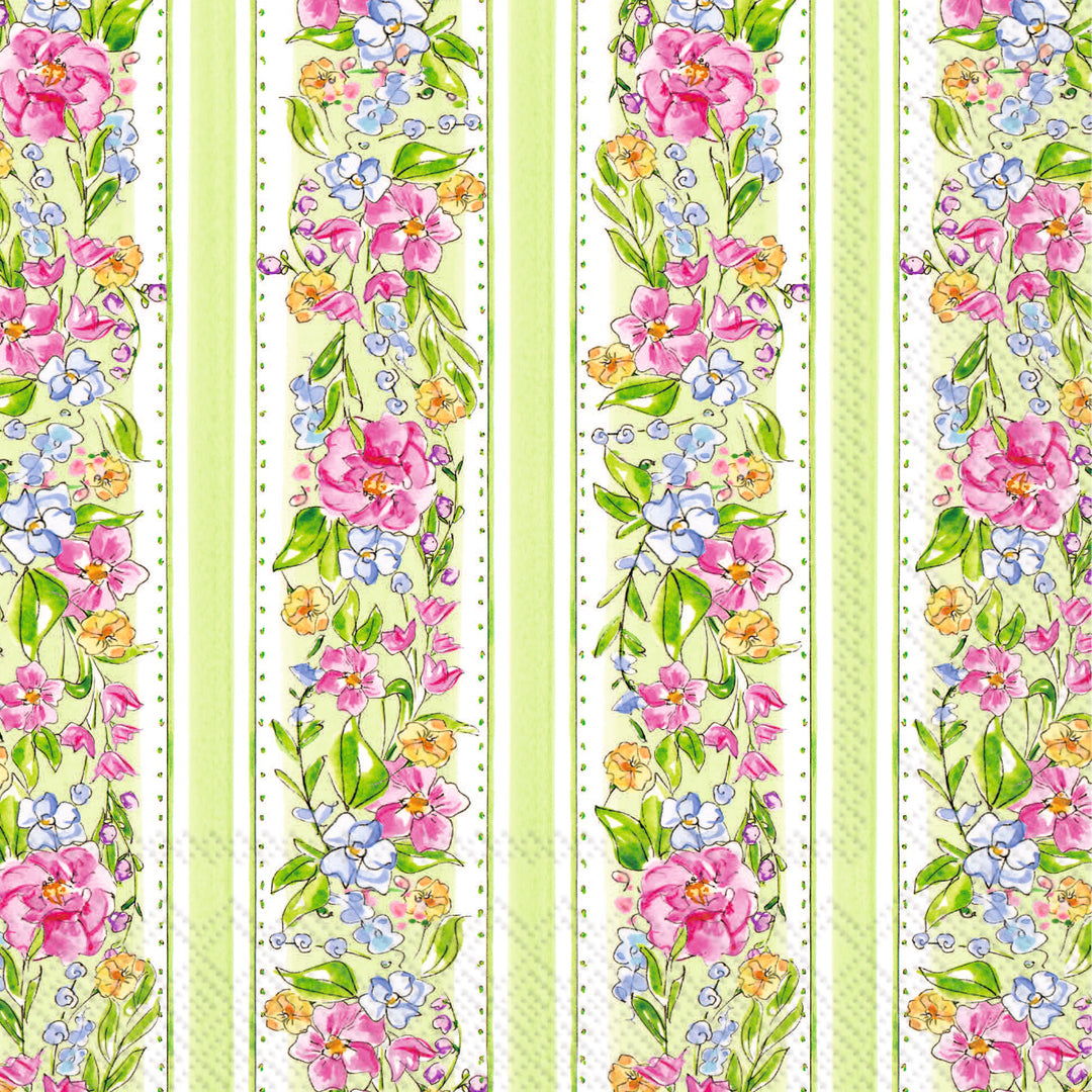 Floral Garden Stripe Lunch Napkin