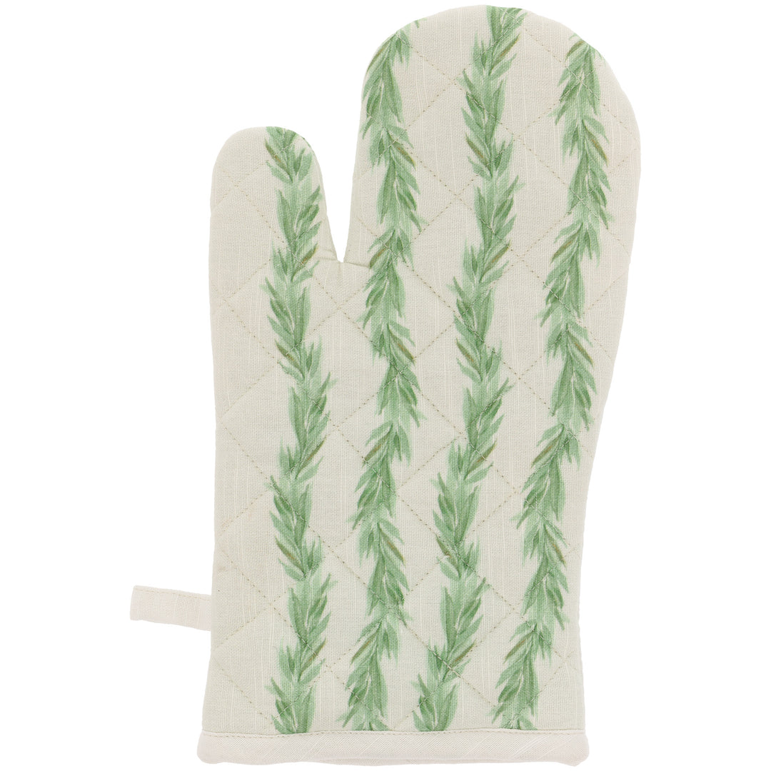 Leaf And Stem Oven Mitt / Pot Holder Set