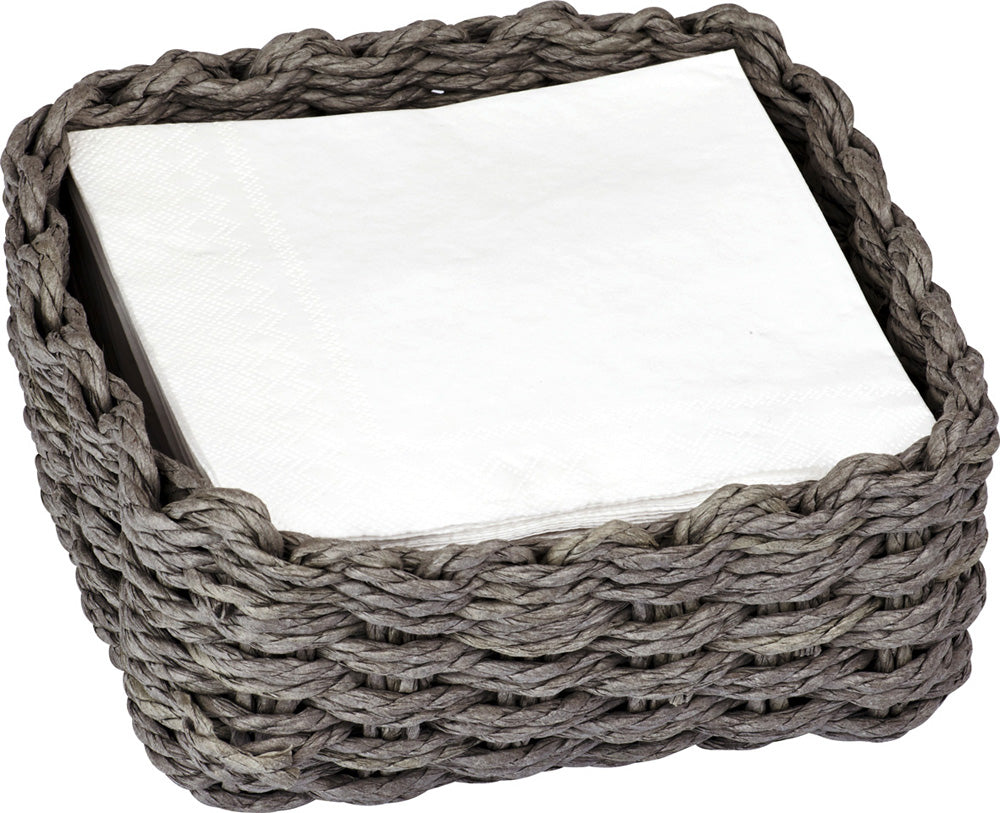 Paper Woven Cocktail Caddy Grey