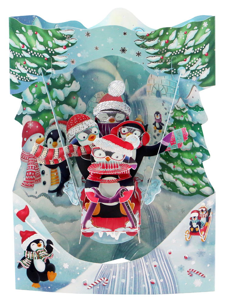 Sledging Penguins Display Card