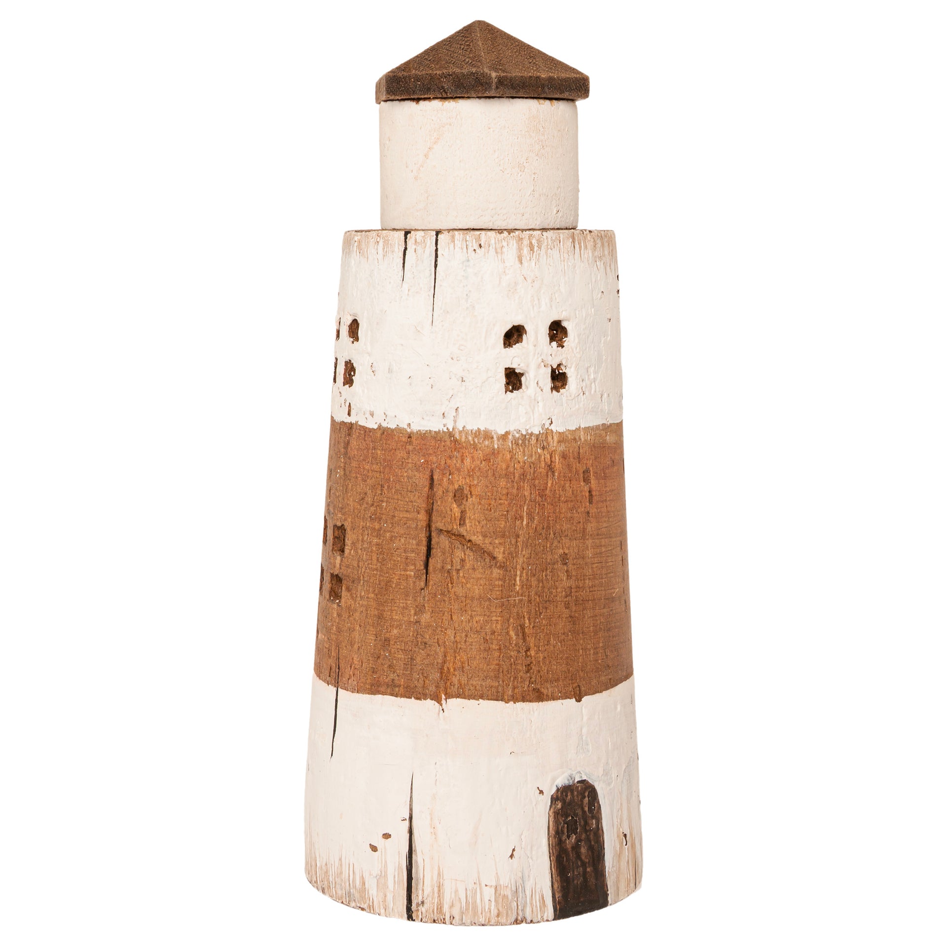 White & Natural Lighthouse Small