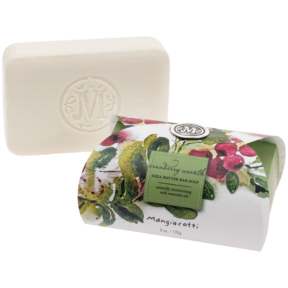 Cranberry Wreath Guest Shea Butter Bar Soap