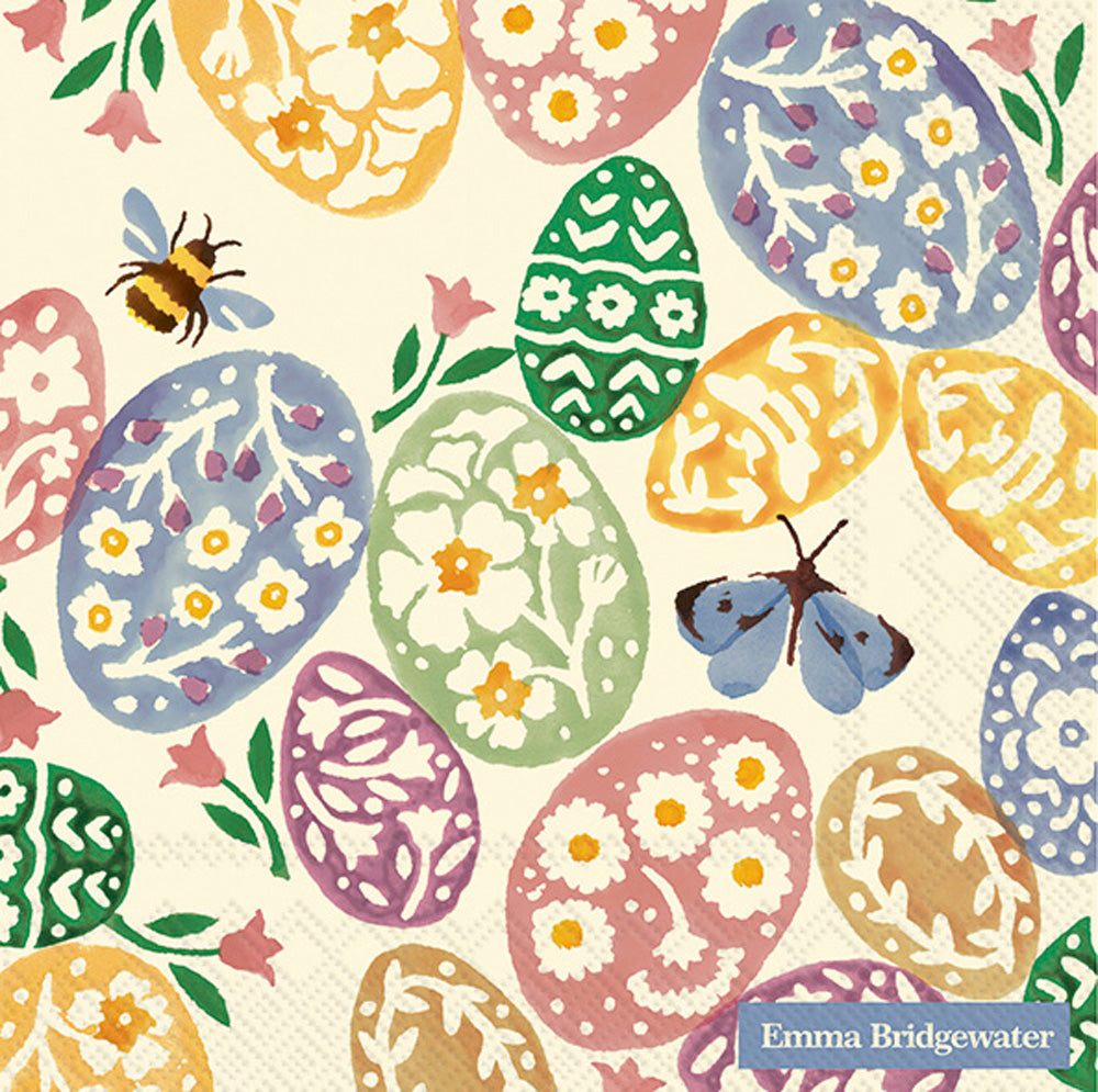 Easter Eggs Lunch Napkin Cream