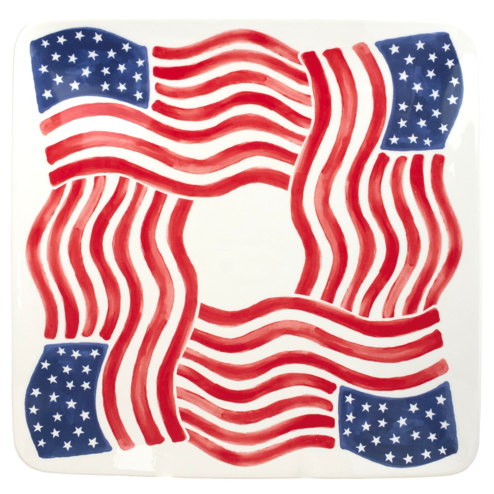 Stars & Stripes Square  Platter