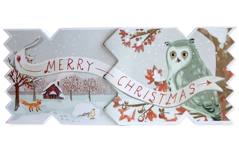 Cracker Card/Winter Woodland Owl