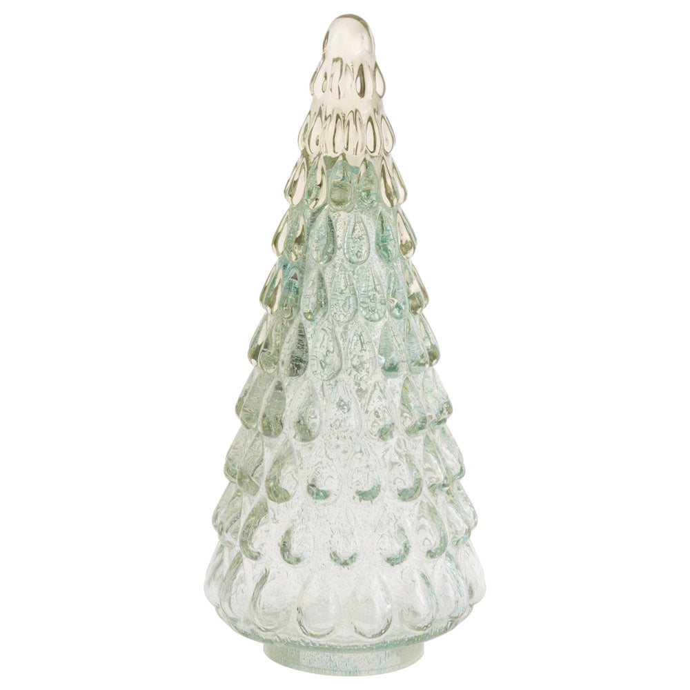 Large Lite Green Glimmer Glass Tree