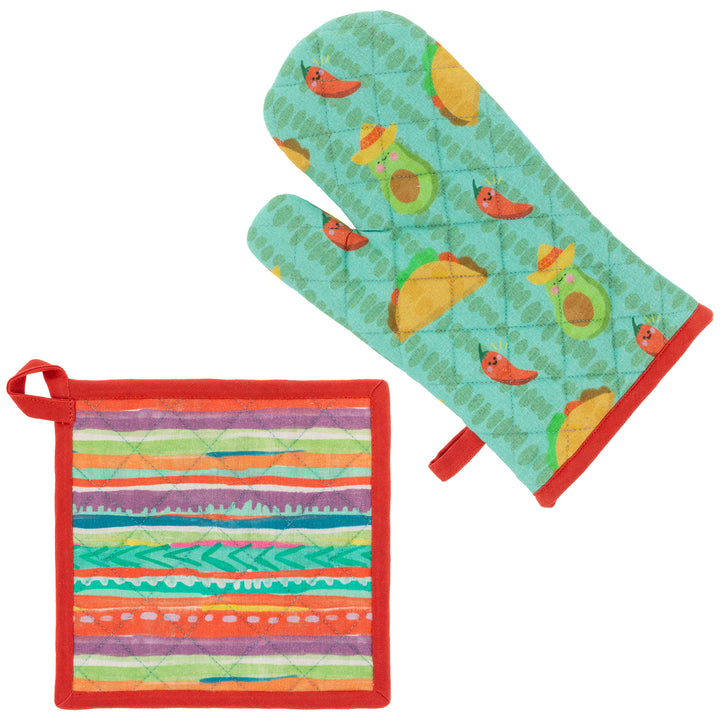 Fiesta Oven Mitt and Pot Holder Set