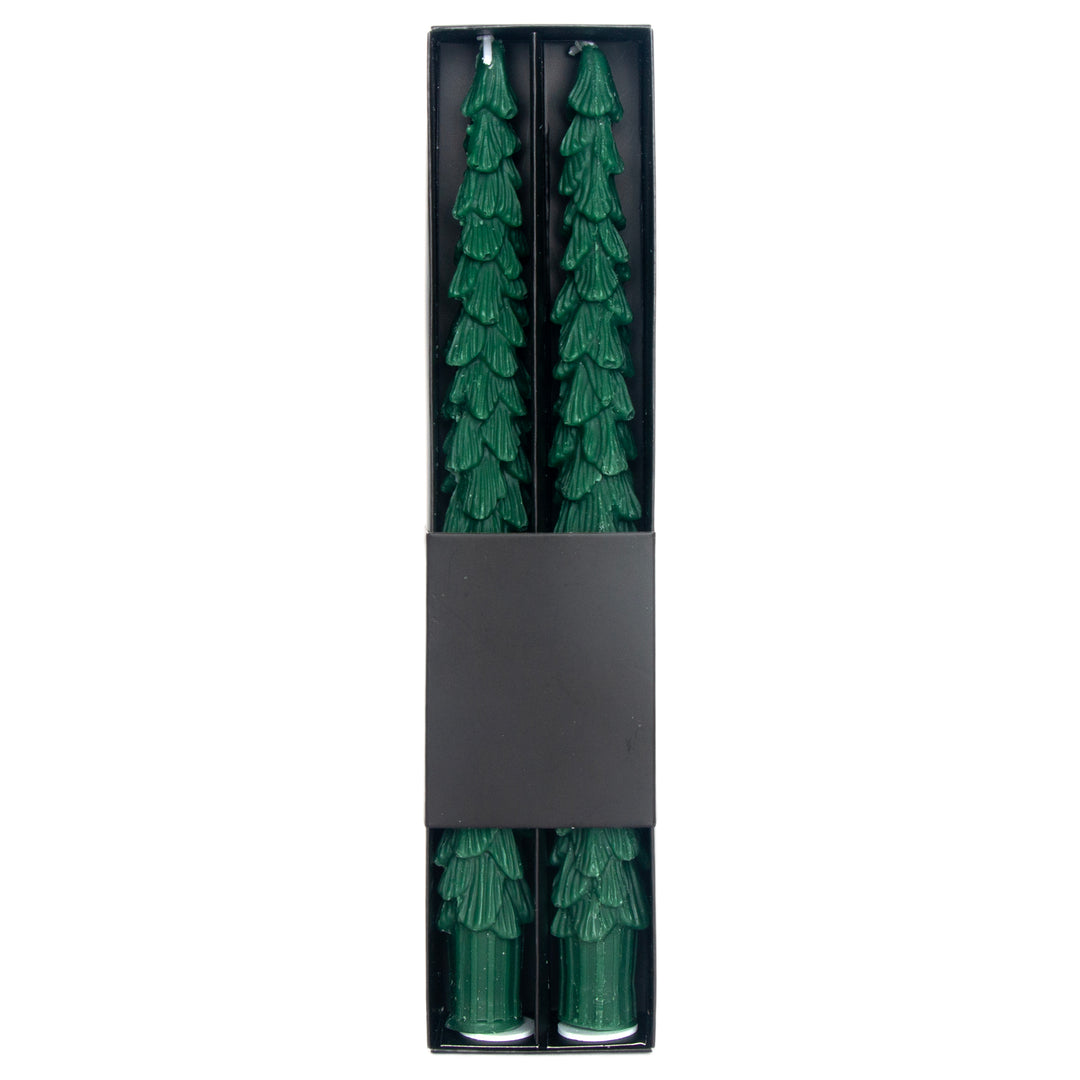 Green Tree Taper Candles