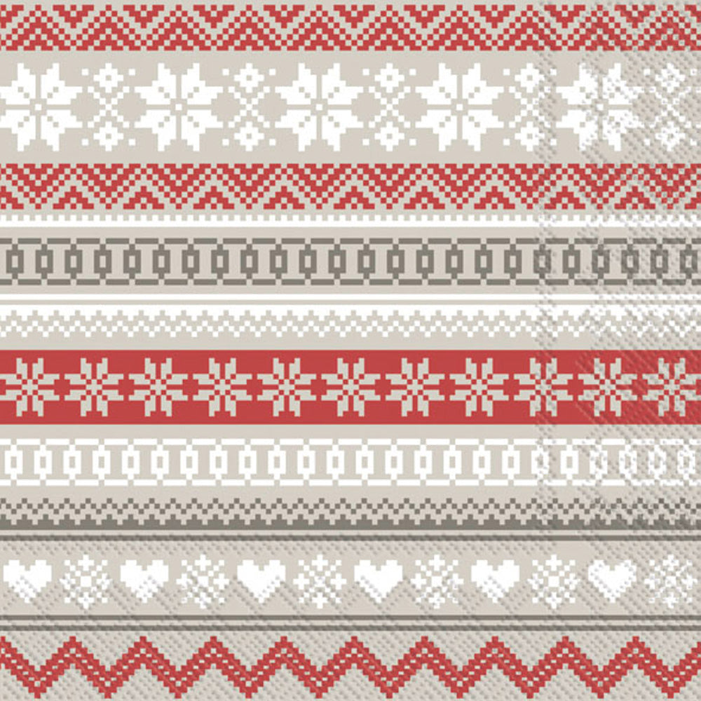 LNCH/NORDIC PATTERN cream red