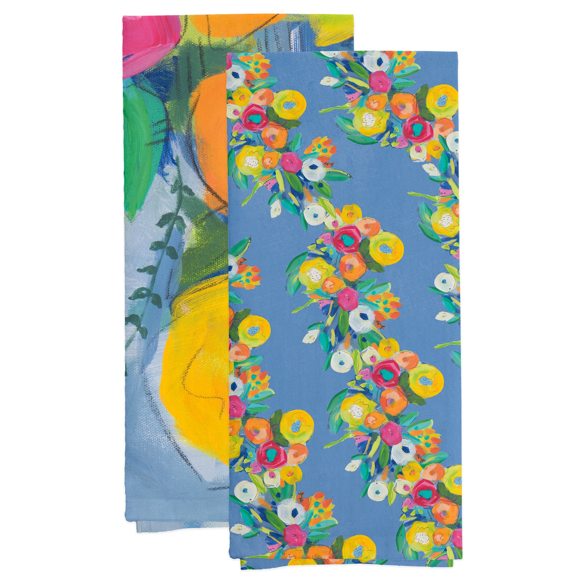 Cheerful Blossoms Tea Towels Set of 2