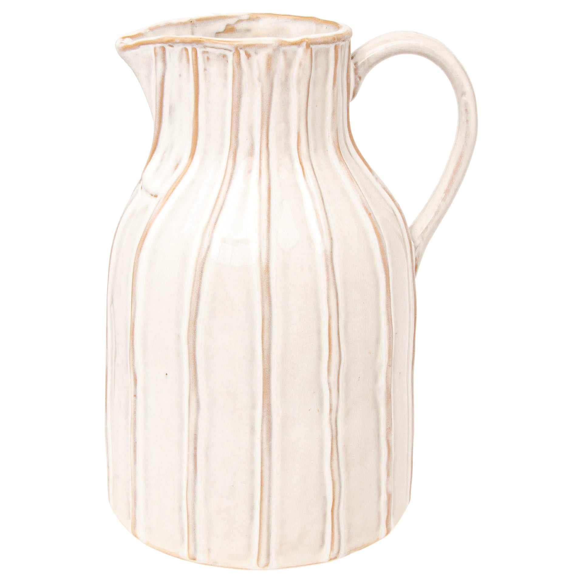 Stripe Stoneware Pitcher
