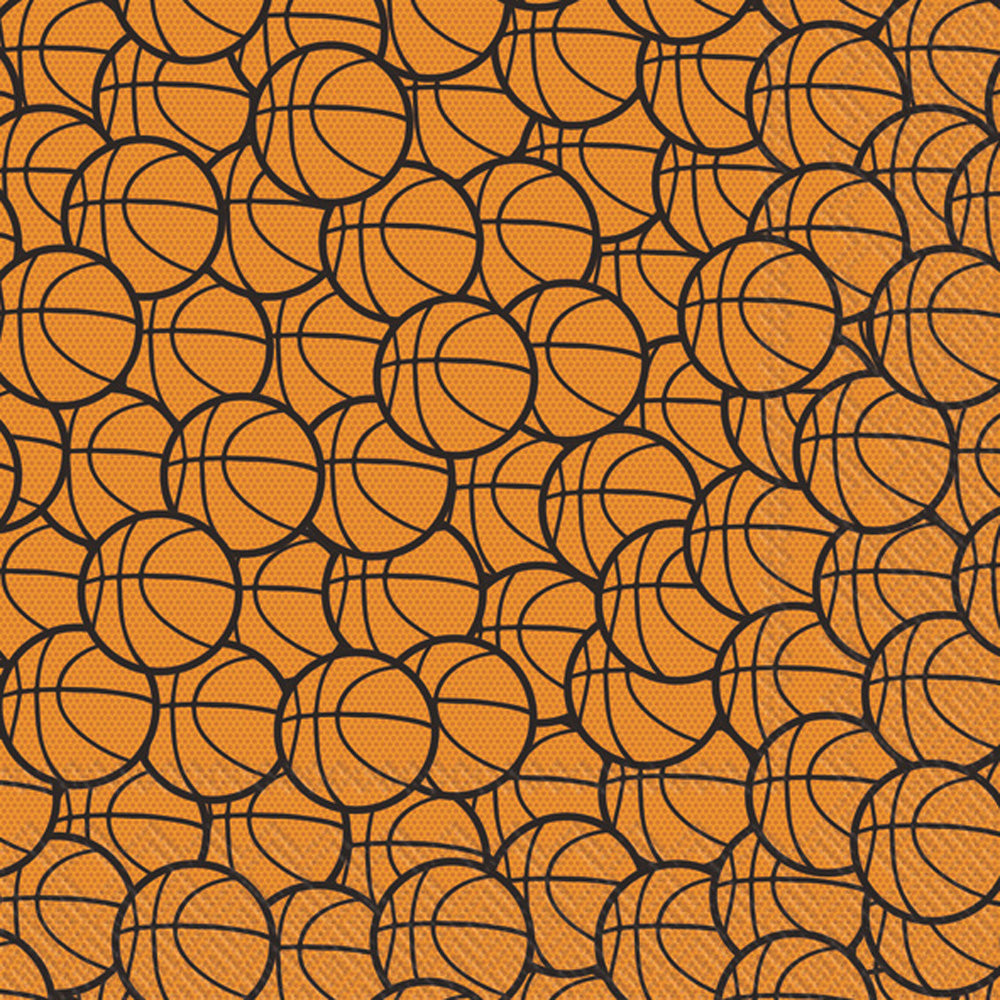 Basketball Cocktail Napkin Orange