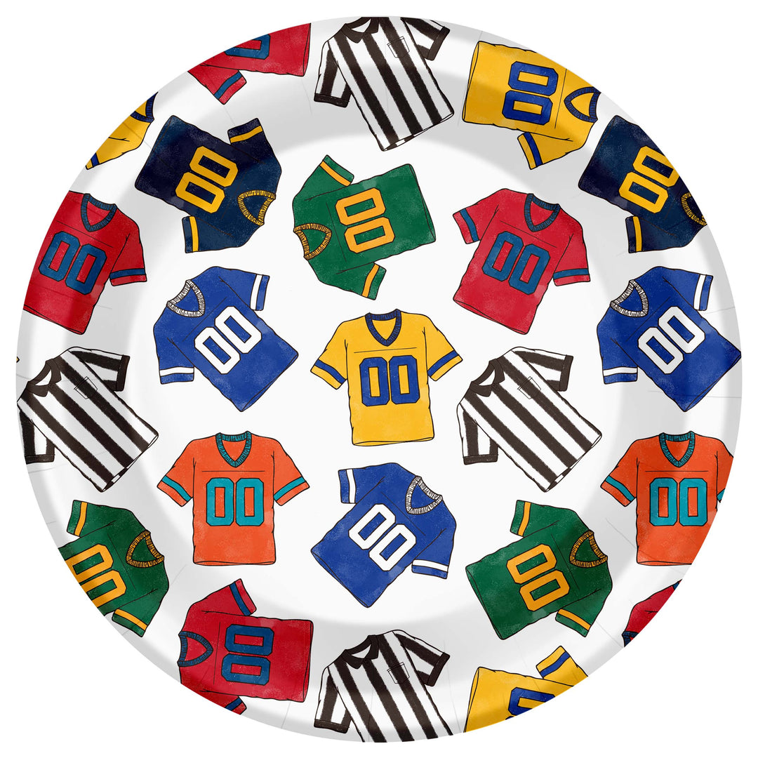 Game Day Jerseys Dessert Plate round