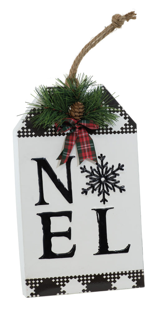 Noel B&W Tag Sign