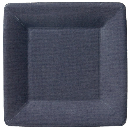 Classic Linen Square Dessert Plate Black