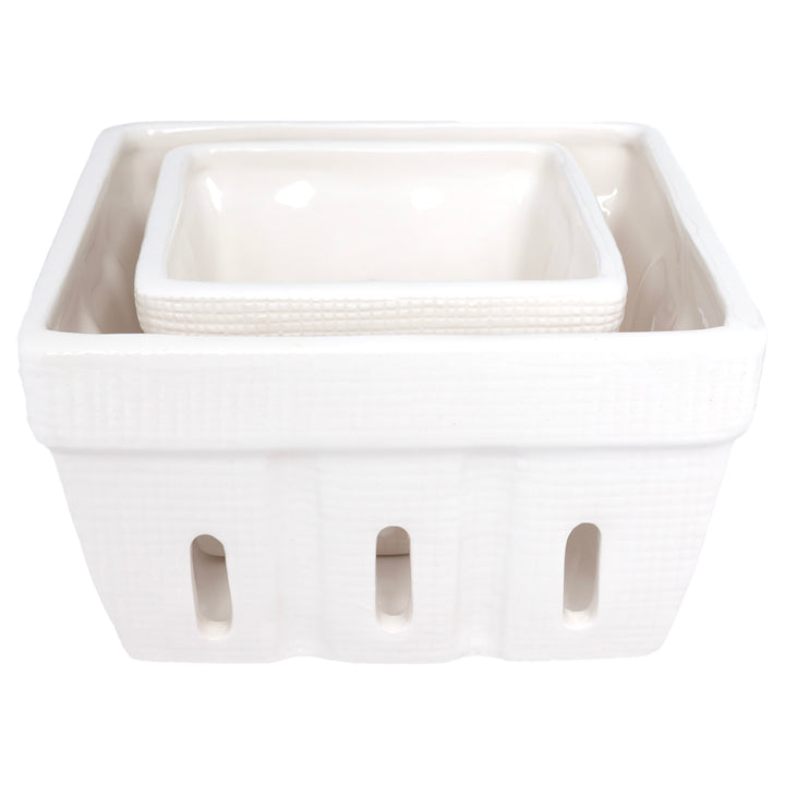 White Berry Bowls (Set of 2)