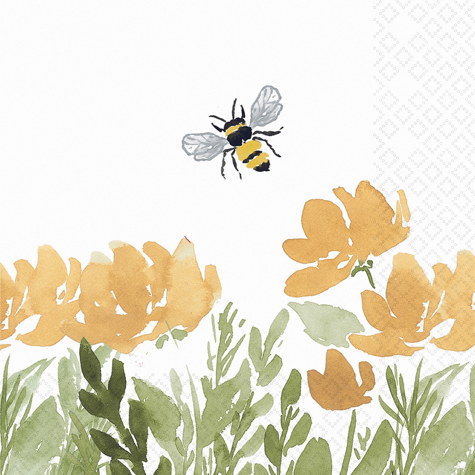 Bee Field Cocktail Napkin