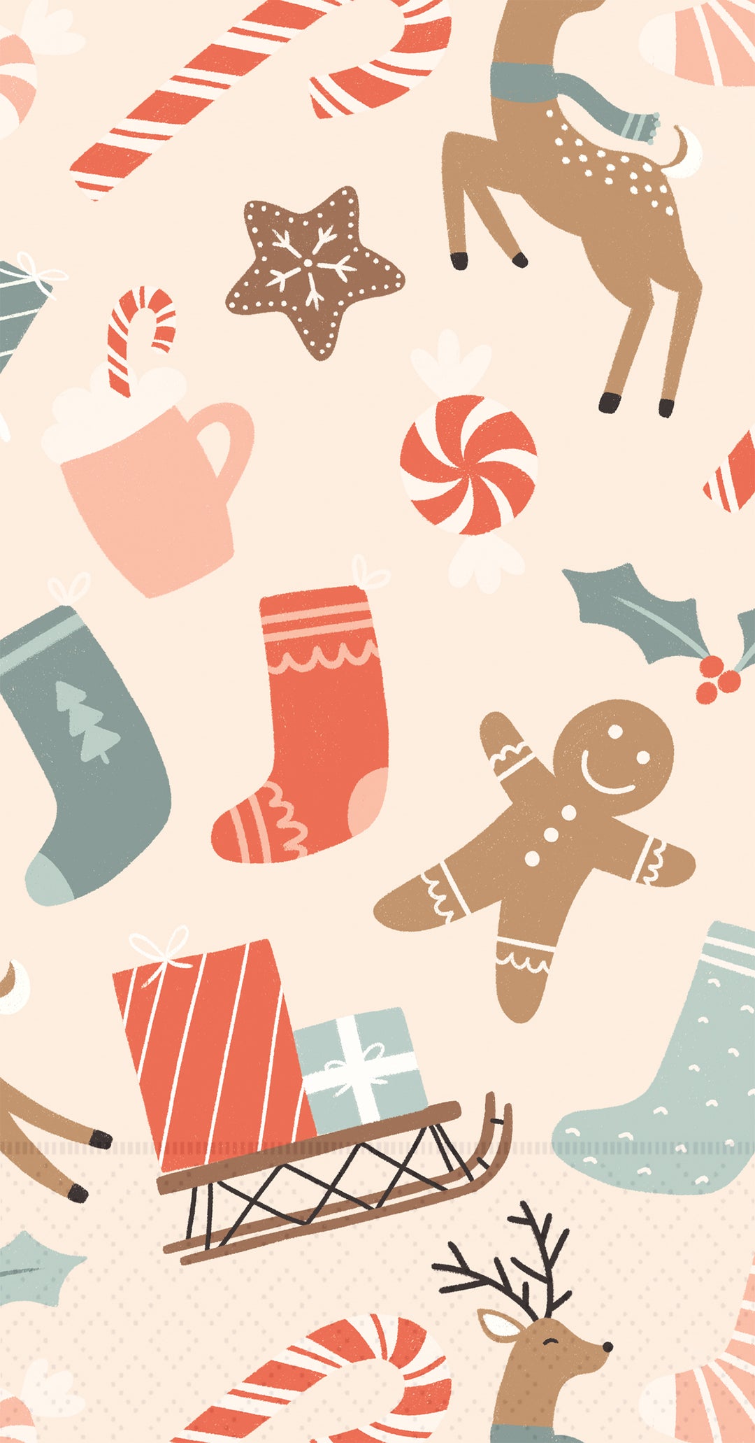 Dancing Deer Gingerbread Guest Towel
