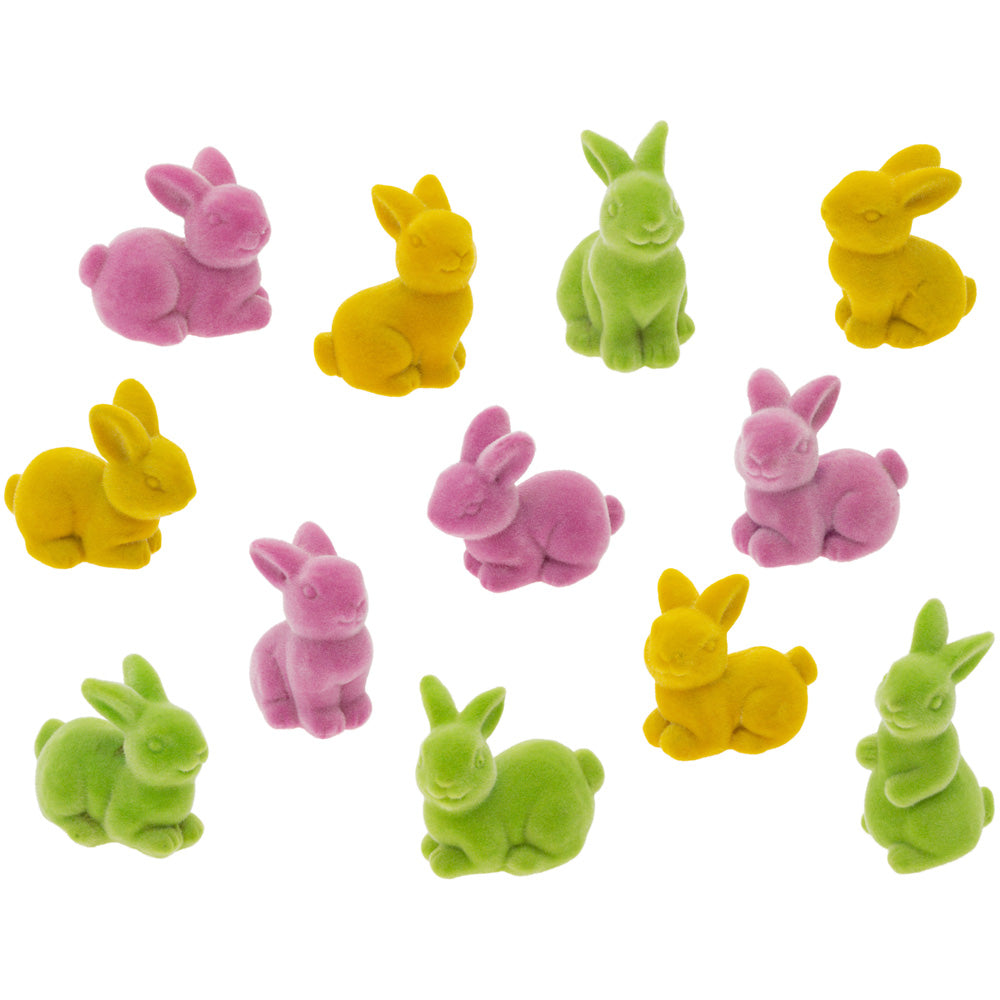 Mini Velvet Bunnies (Set of 12) Assorted