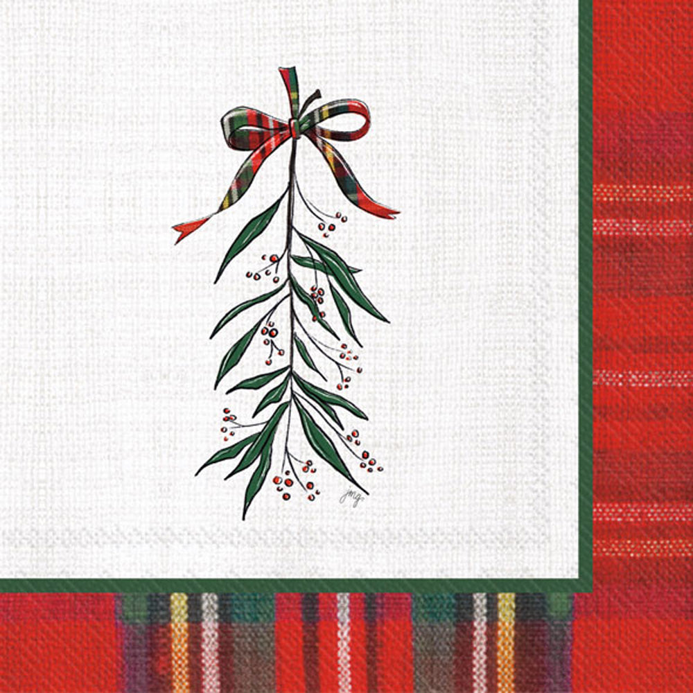 Classic Mistletoe Lunch Napkin