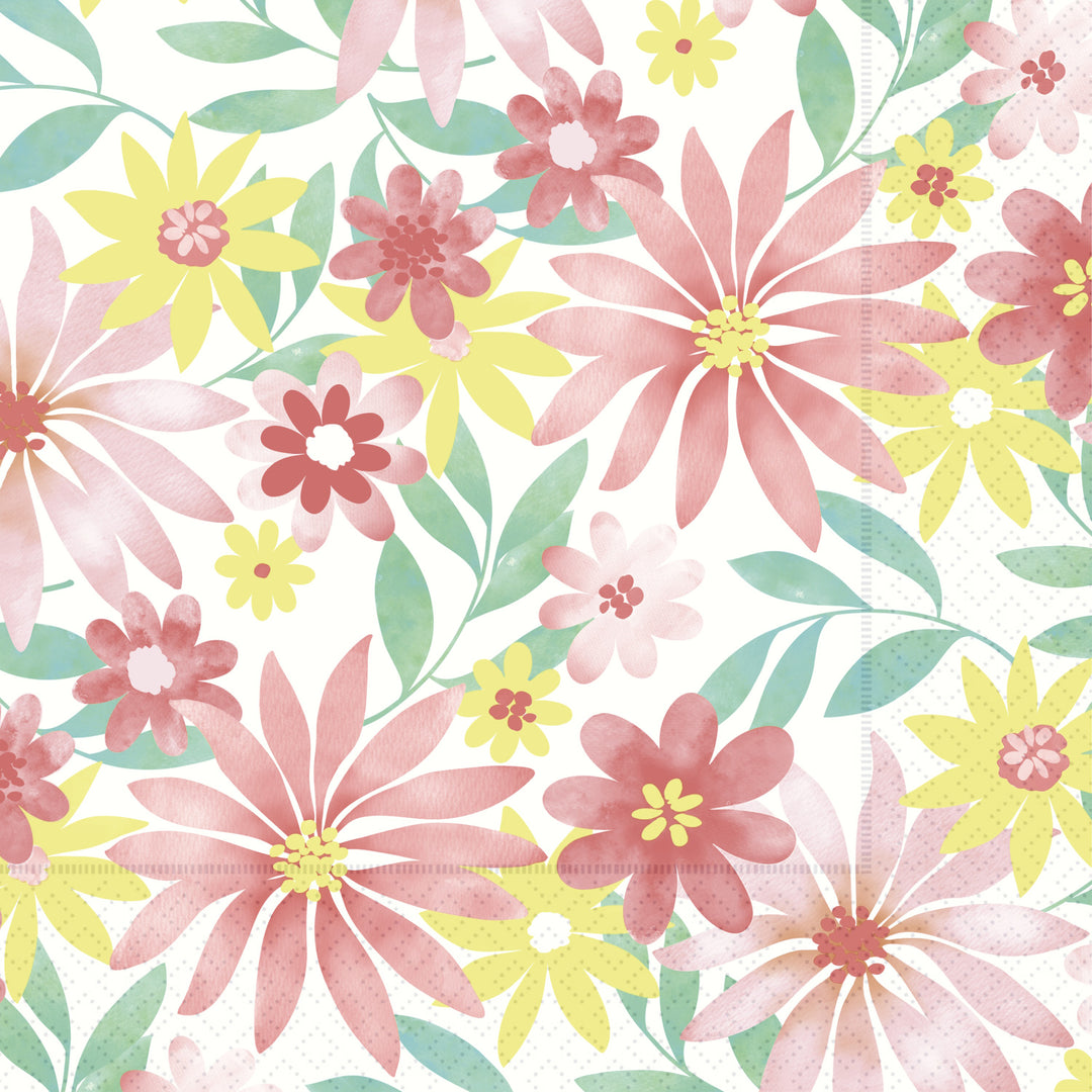 Floral Pastel Cocktail Napkin