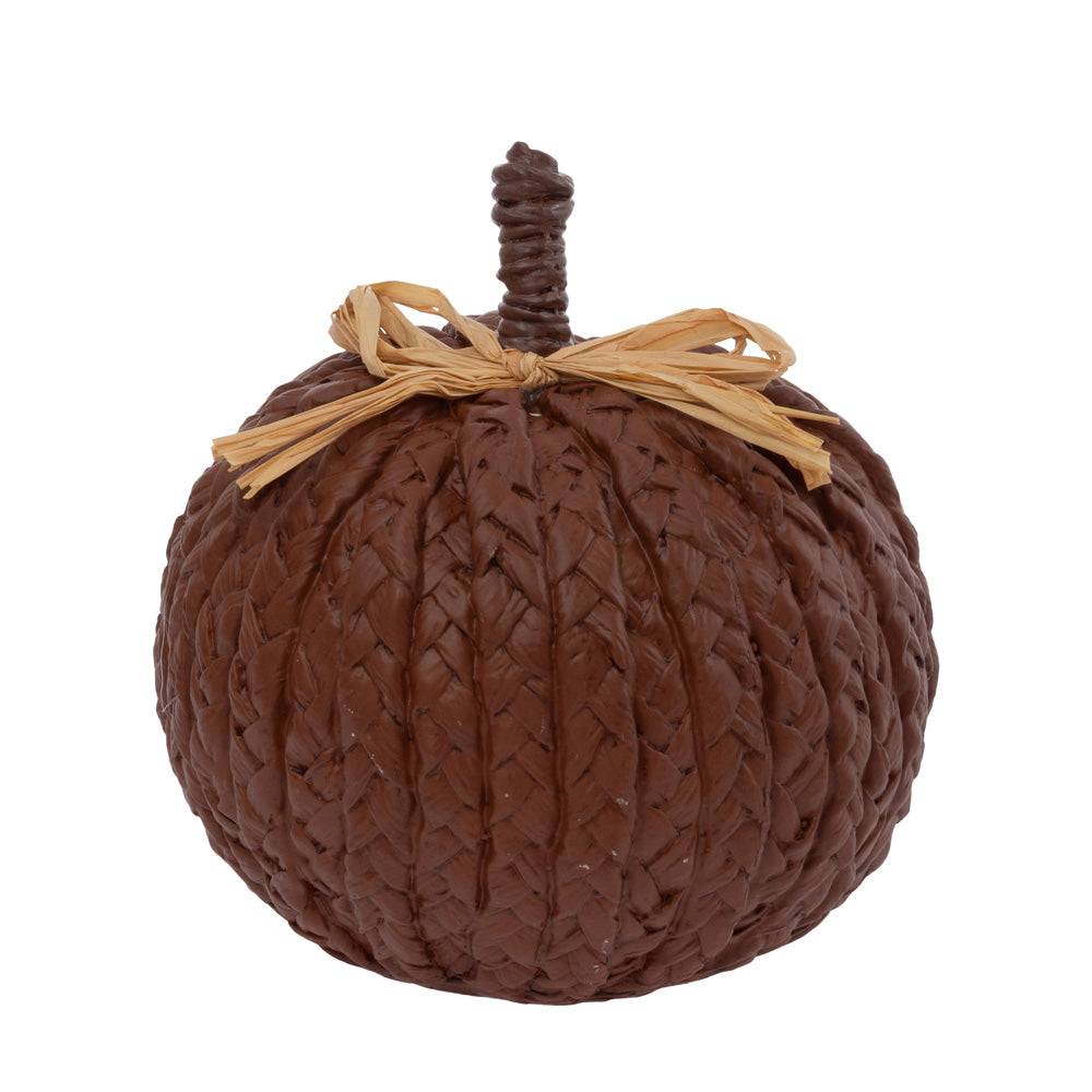 BROWN WOVEN PUMPKIN