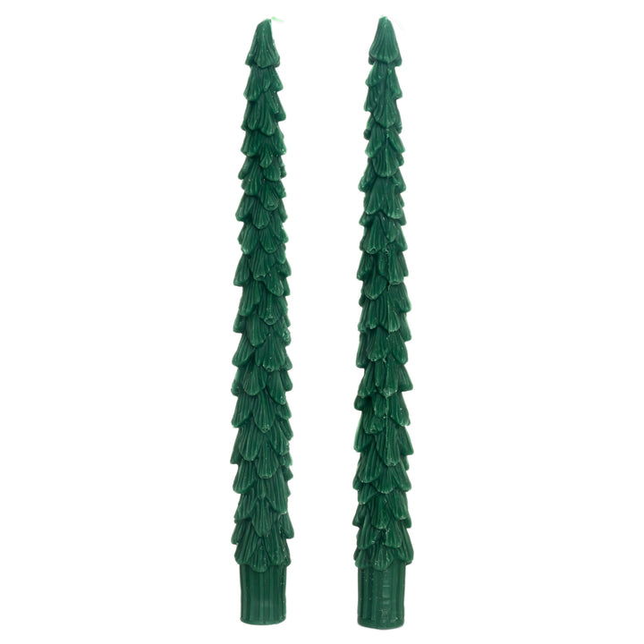 Green Tree Taper Candles