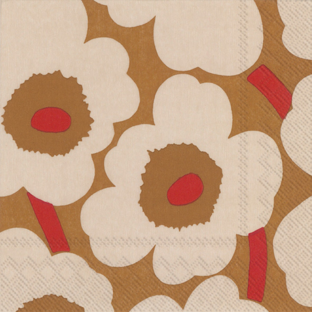 Unikko Lunch Napkin Dark Cream Red