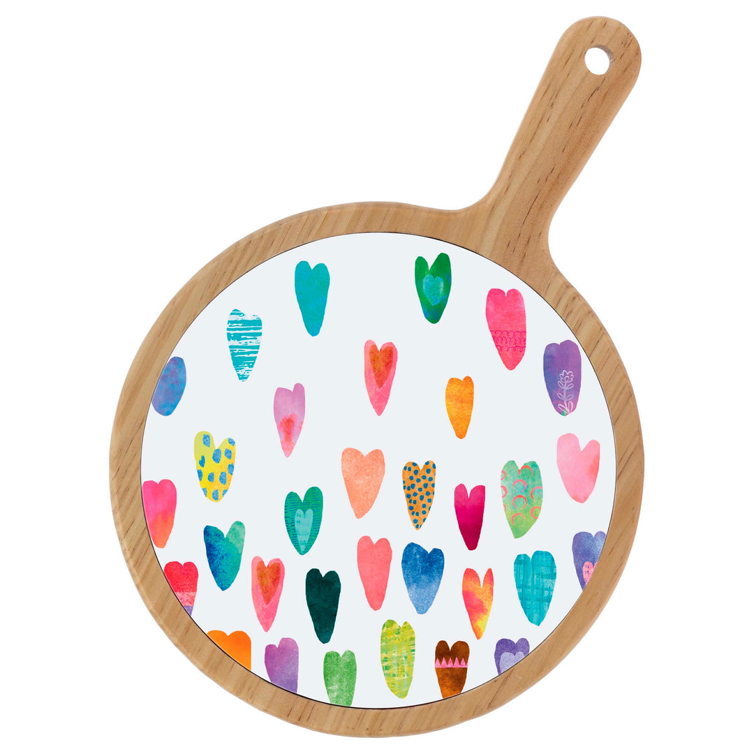 Rainbow Hearts Cheeseboard