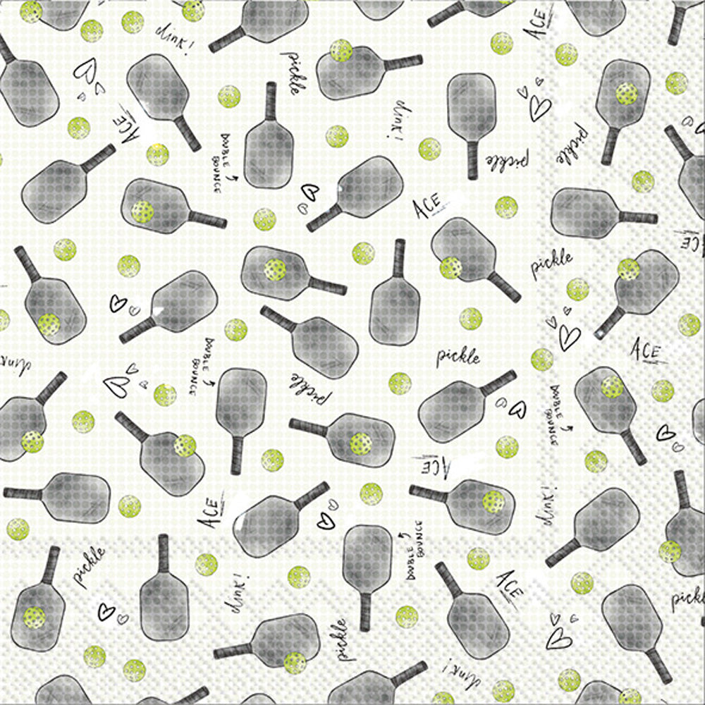 Pickleball Pattern Cocktail Napkin