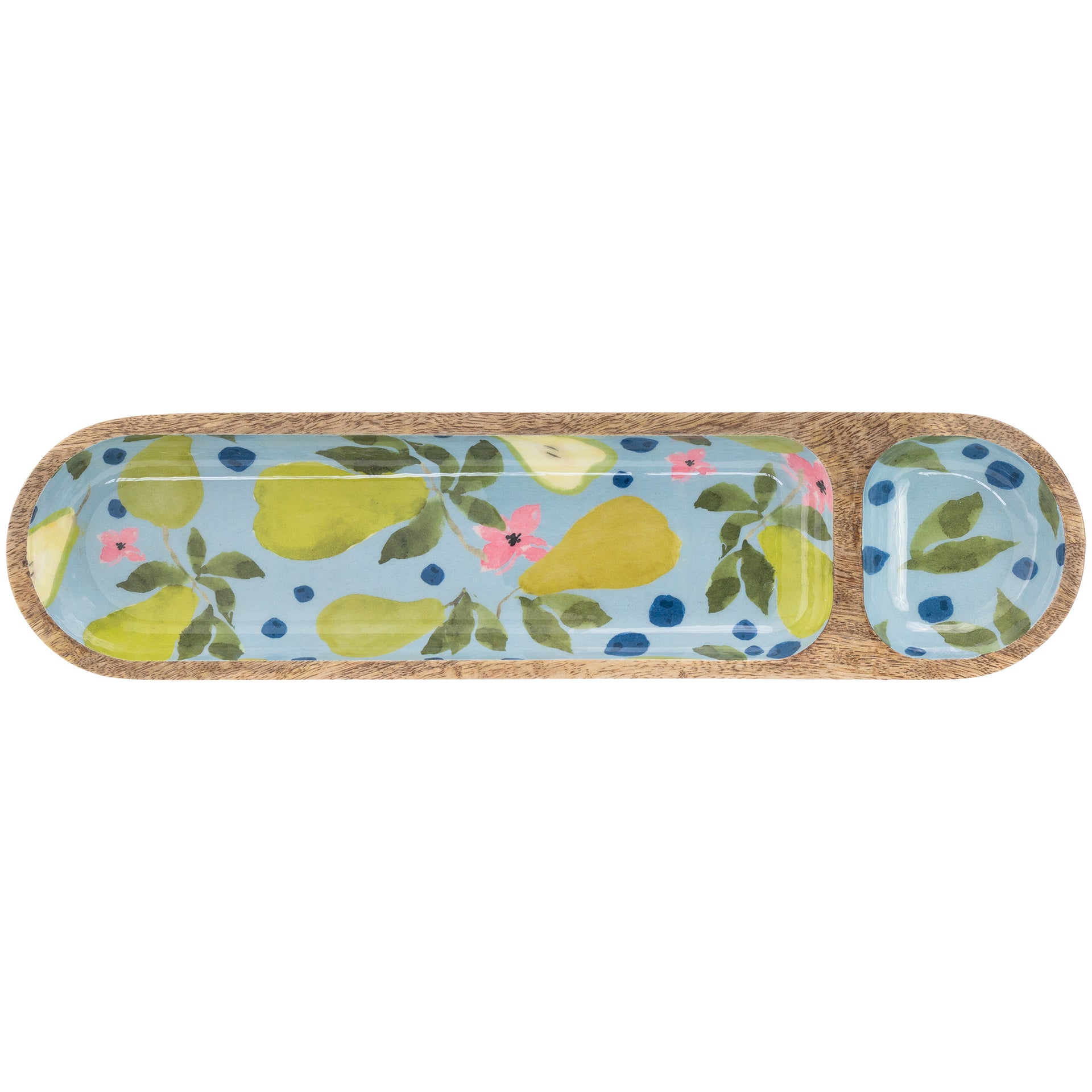 Anjou Pear Wood Sectioned Tray