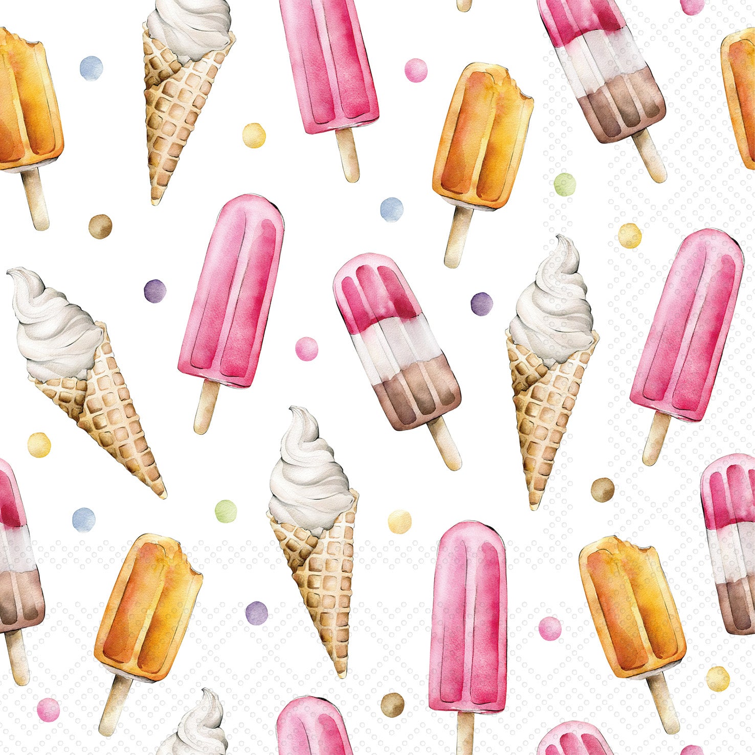 Frozen Treats Cocktail Napkin