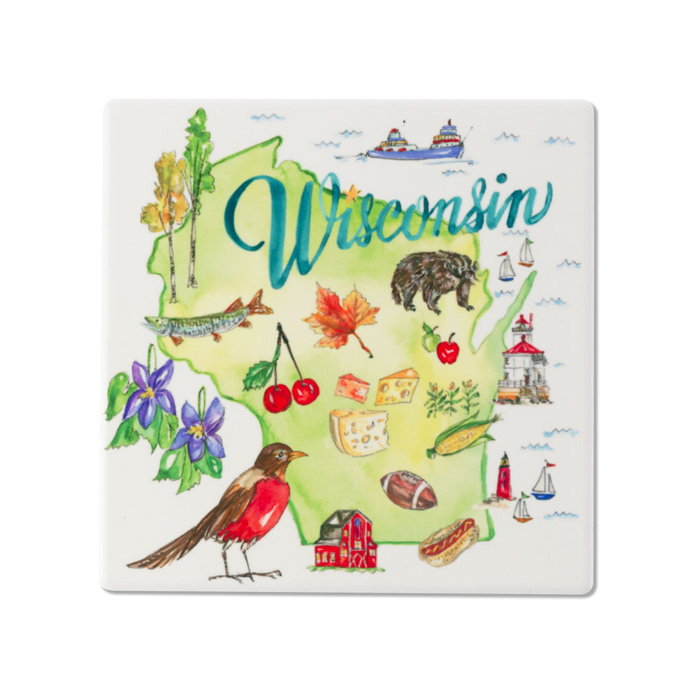 WI STATE COASTER