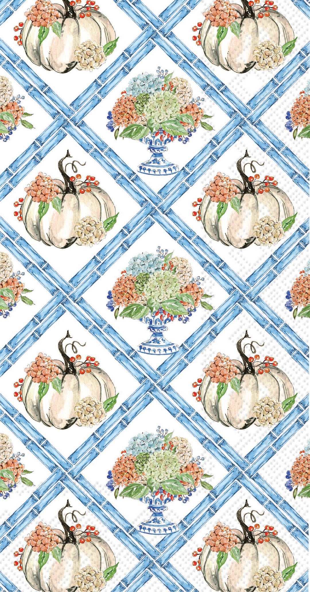 Fall Hydrangea Trellis Guest Towel