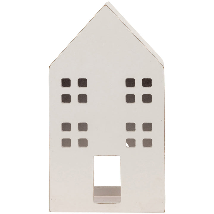Winter White Tealight Houses (Set of 3)