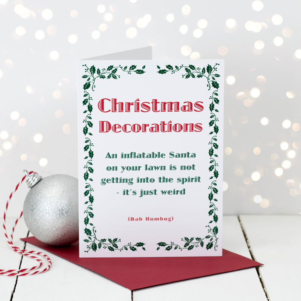 Christmas Decorations Greeting Card