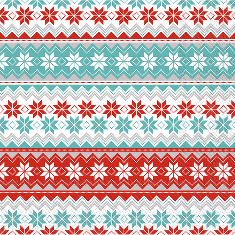 Reindeer Stripe Lunch Napkin