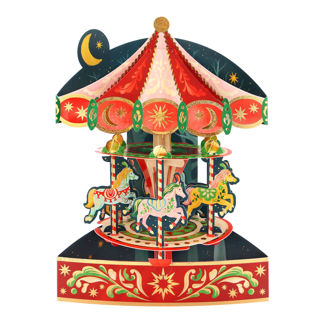 Festive Carousel Swing Card