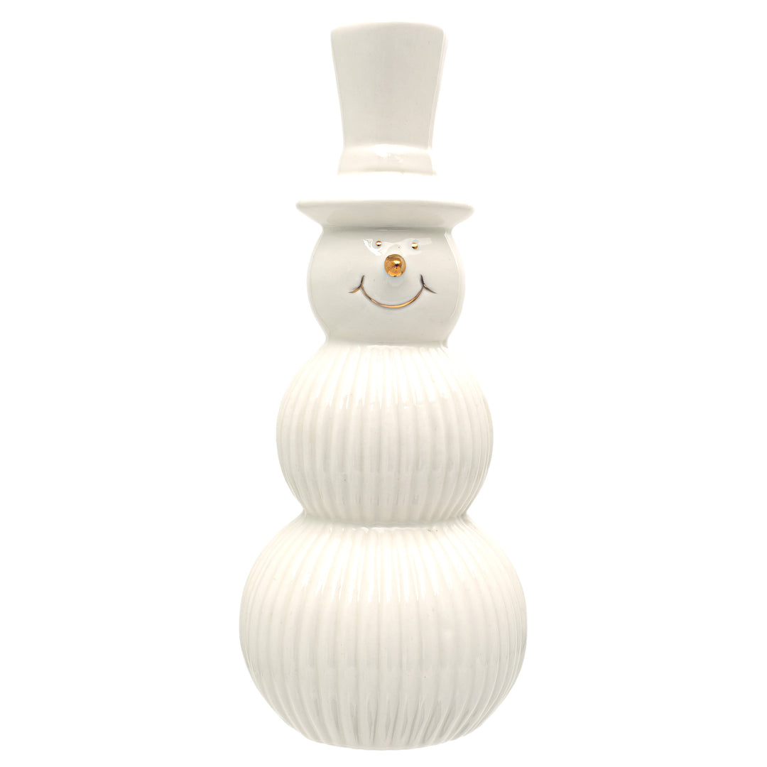 White &amp; Gold Snowman