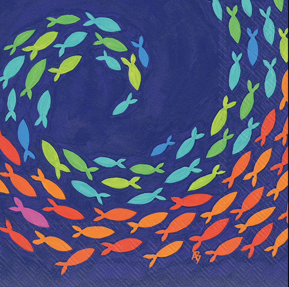 Fish Swish Cocktail Napkin