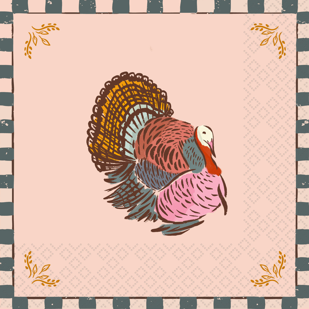 Fall Bright Turkey Lunch Napkin