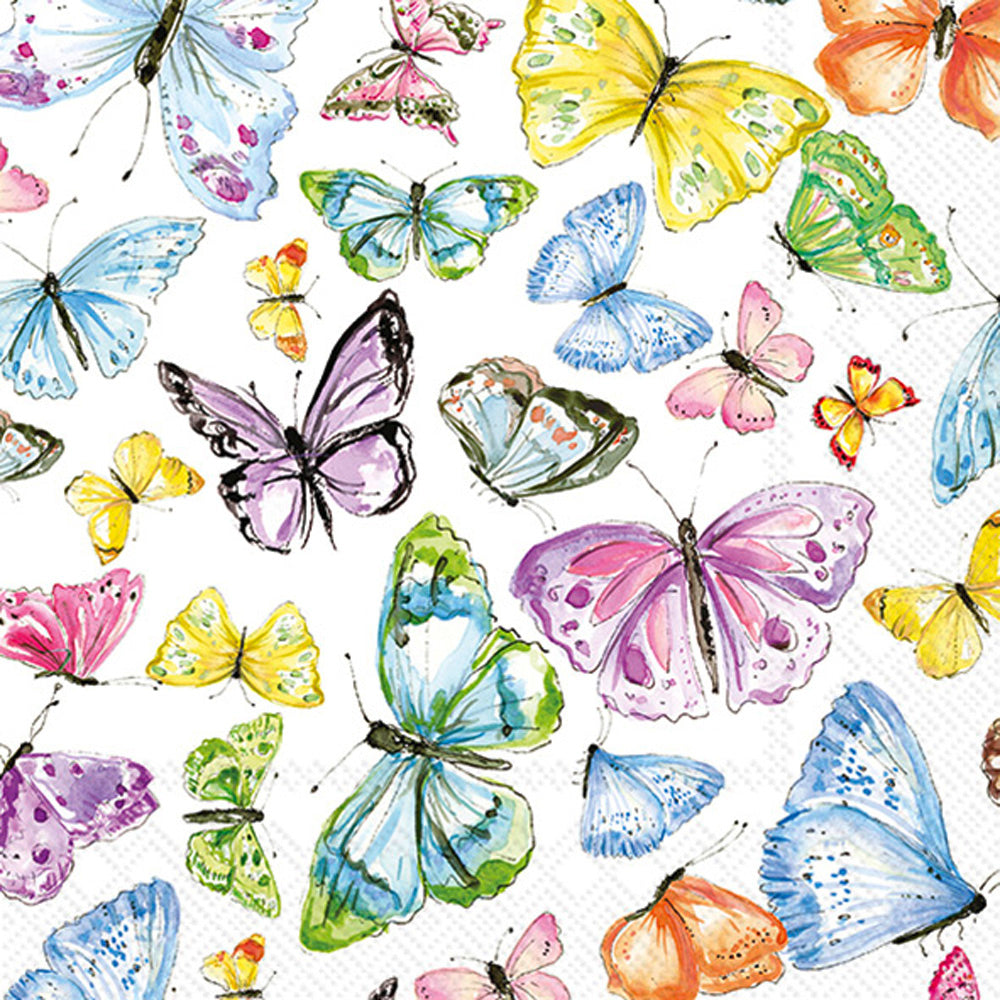 Multi Color Butterflies Lunch Napkin