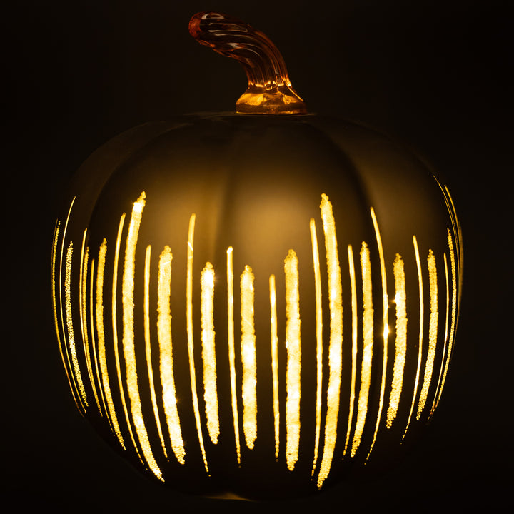 Bronze Starry Lightup Pumpkin