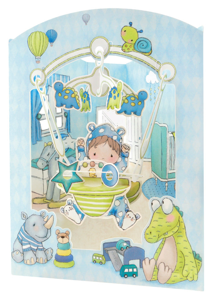 Baby Boy Swing Card