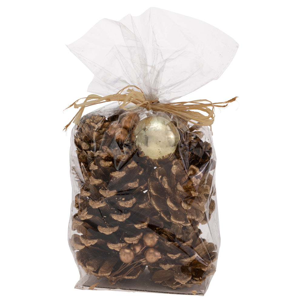 GOLD PINECONES SCATTER BAG